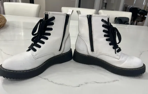 White Doc Martin Boots Size 6.5 - Image 2