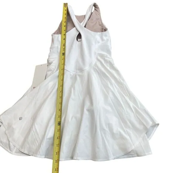 Lululemon Women’s‎ Size 2 Court Crush Tennis Dress Solid White Sporty New - Image 14