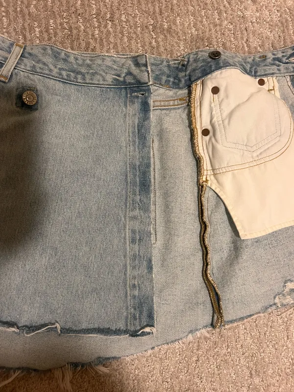 Denim Skirt Free People Mini - Image 3
