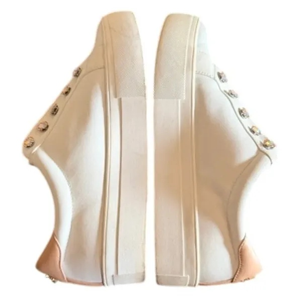 Kurt Geiger London Crystal Embellished Slip-On Sneakers White Blush Pink EU 38.5 - Image 8
