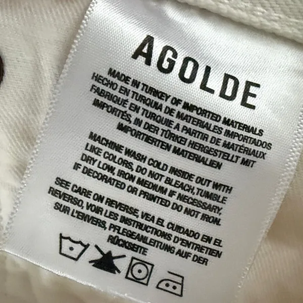 Agolde Jean Shorts 32 Parker Vintage Cut off Organic Cotton High rise Denim - Image 8