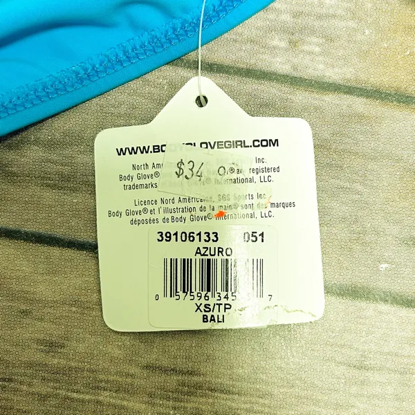 Body Glove Azuro Blue Bali Hipster Bikini Bottom XS NWT Folded Waistband Charm - Image 6