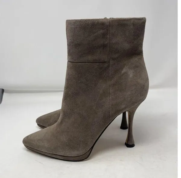 Vince Camuto Pitonnda Dress Boots 7.5 Womens Leather Suede Pointed Toe Sable Chi - Image 11