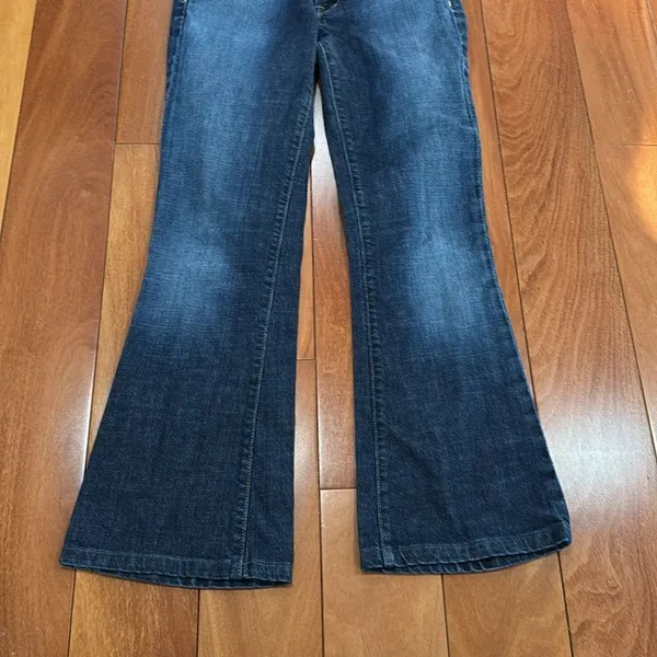 Citizens Of Humanity 'Paloma 088 Stretch Low Waist Blue Flare‎ Wide Leg Jeans 27 - Image 4