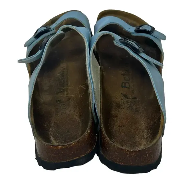 Betula Original Birkenstock 240‎ Light Blue Leather Slide Sandals Size 37 US 6 - Image 6