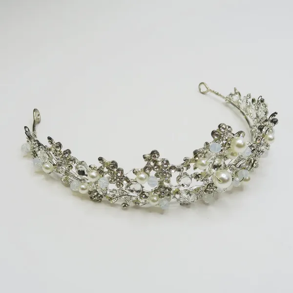 Wedding Tiara - Azazie Avenetian Rhinestone and Pearl Tiara - Image 2