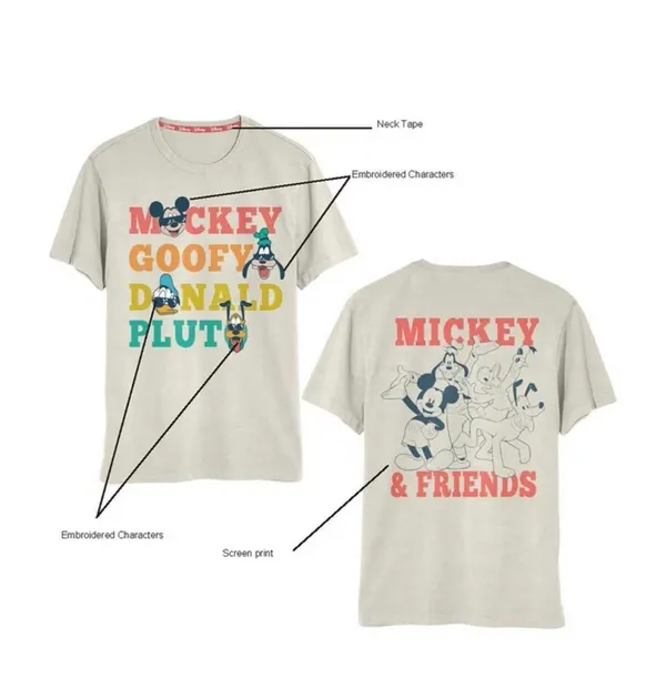 NWT! Disney Mickey & Friends Adult Disney Family T-shirt Embroidered Size XL - Image 9
