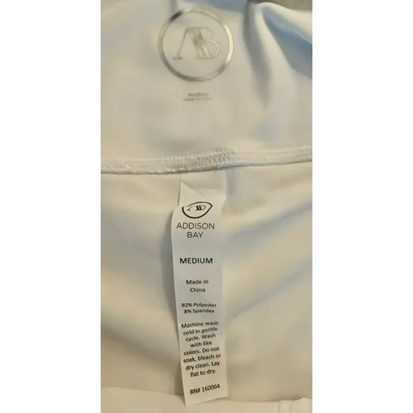 Addison Bay Birdie Pleated Tennis/Golf Skirt White Light Blue Women's sz. M - Image 4