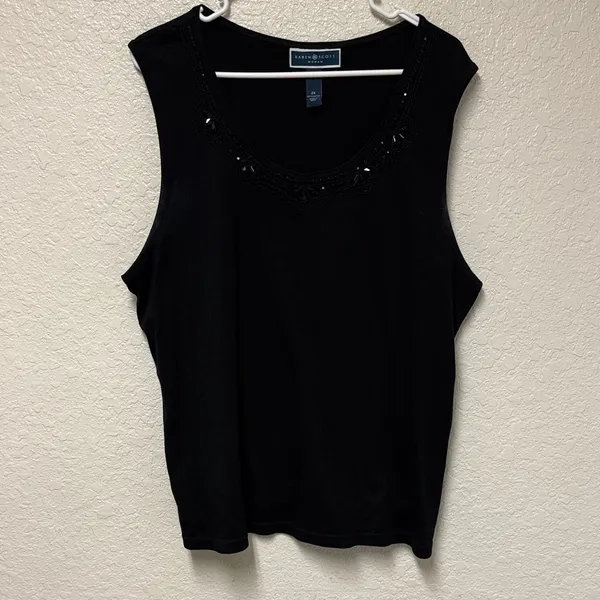 Karen Scott Women's Elegant Black Tank Top Size 2X - Image 5