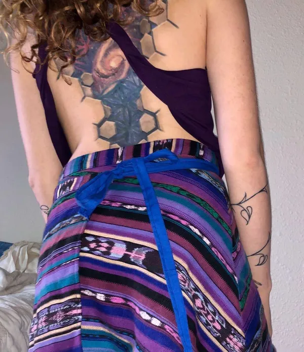 Chakra Open Back Top Purple Size M - Image 3