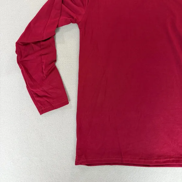 Women's Maroon Color Long Sleeve Thin Top Size S #260797 - Image 2