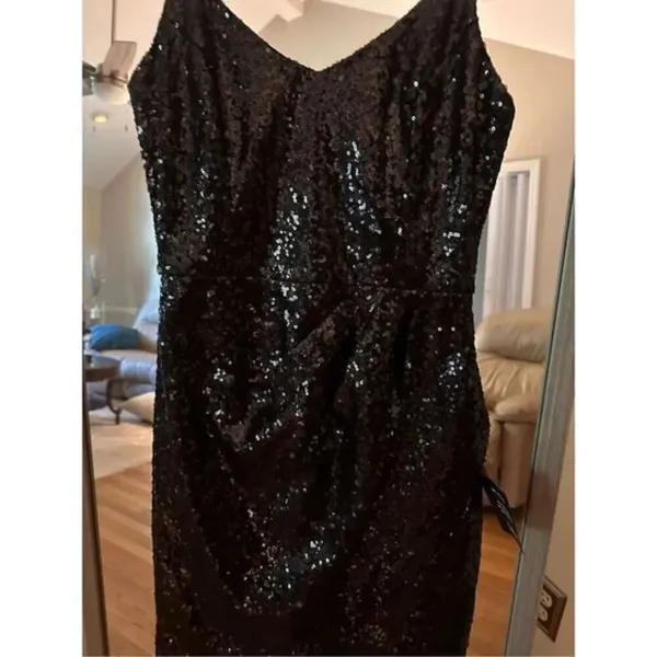 Lulus Black Sequin Mini Dress Small - Image 5
