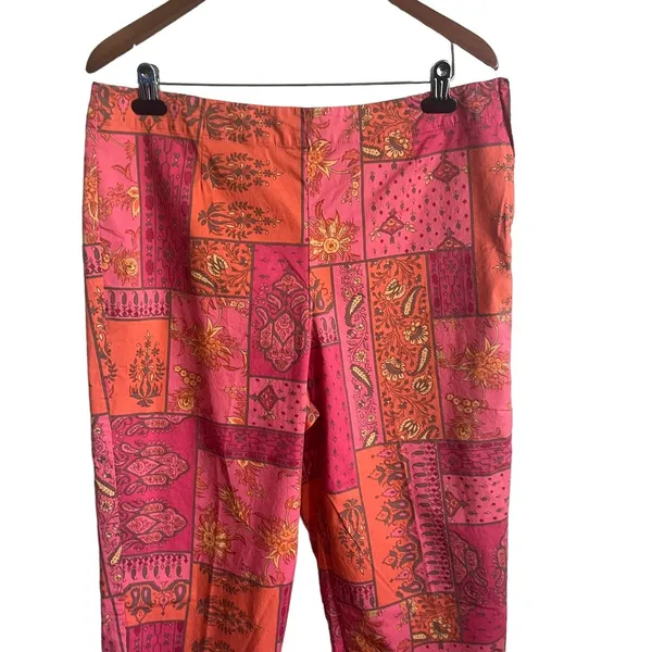 Susan Bristol Pants Women Plus 16 Pink Orange Straight Leg Side Zipper Retro - Image 17
