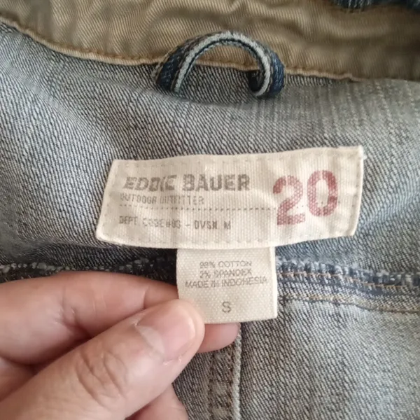 Eddie Bauer Jean Button Jacket Classic Vintage Trucker Look Womens Small - Image 4