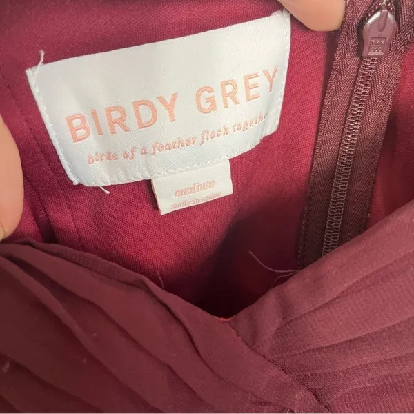 Birdy Grey Spence Bridesmaid Dress in Cabernet Maroon Red Medium - Image 5