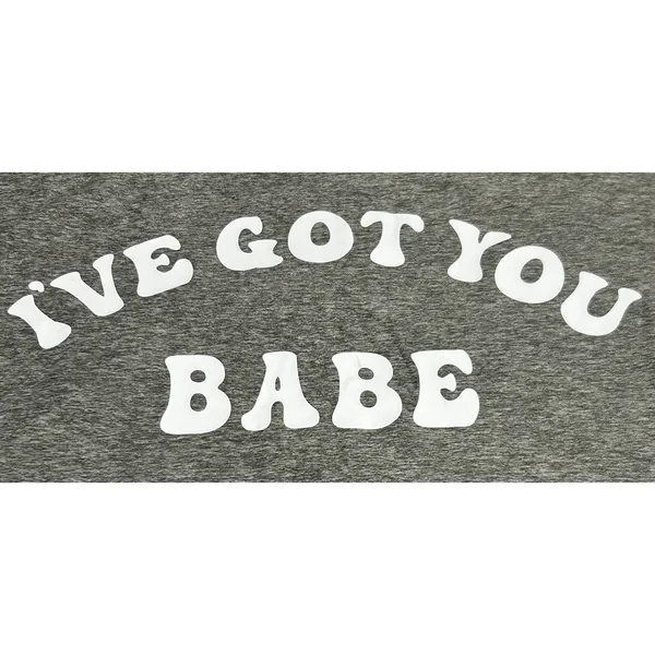 NWT Time and Tru Women's XL Gray "I've Got You Babe" Maternity Graphic Tee Shirt - Image 5