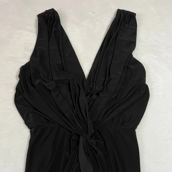 MISA Los Angeles Leza Mini Dress Size XS V-Neck Sleeveless Knot Front LBD Party - Image 5
