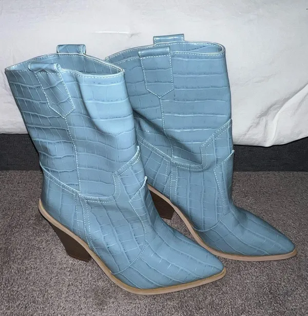 Cowgirl boots Blue Size 9.5 - Image 5