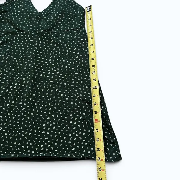 Brandy Melville John Galt Green Mini Slip Dress Womens 0 Strappy Made in Italy - Image 3