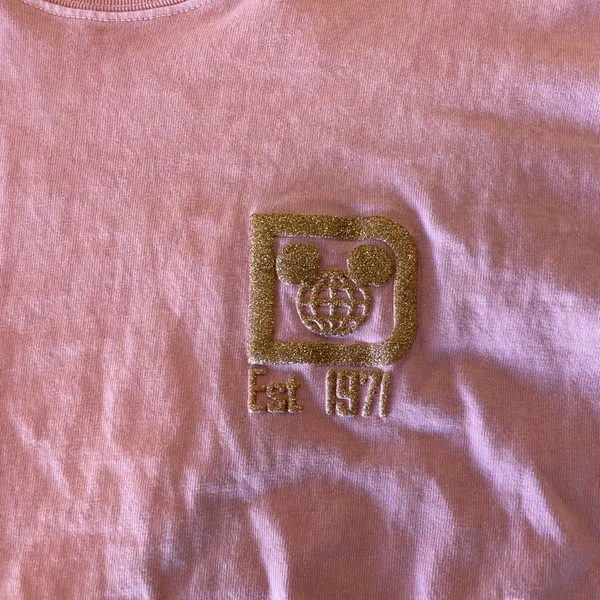 Walt Disney World Pink Gold Spirit Jersey XL Spellout long sleeve tshirt - Image 3