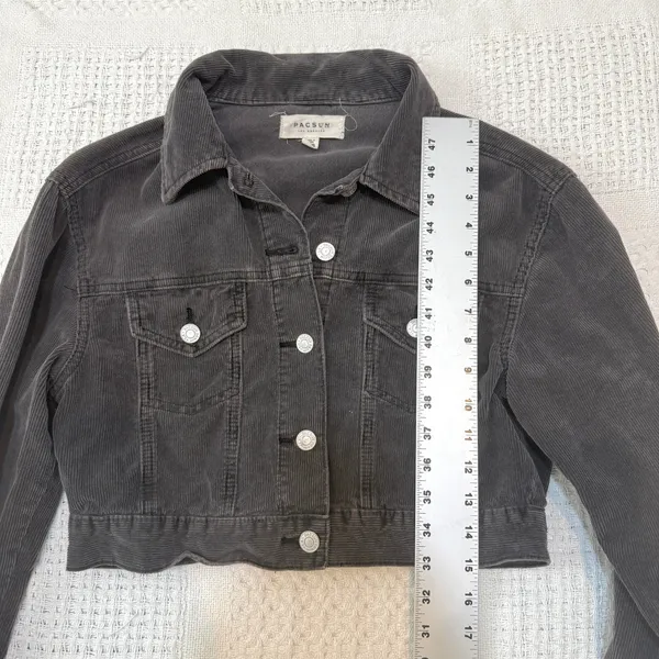 Pacsun XS S corduroy cropped trucker jacket coat C 2996 - Image 4