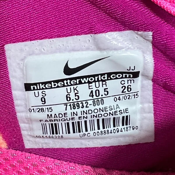 Nike Free TR Fit 5 Mesh Training Shoes Orange Pink 718932-800 Size 9 - Image 7