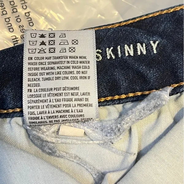 646 |‎ American Eagle Skinny Mid Rise Stretch Denim Jeans Dark Wash Womens 8 - Image 6