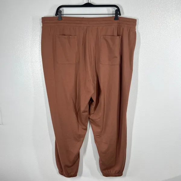 J Jill Fit French Terry Utility Joggers Red Oak Plus Size 3X Cotton Tencel Modal - Image 3