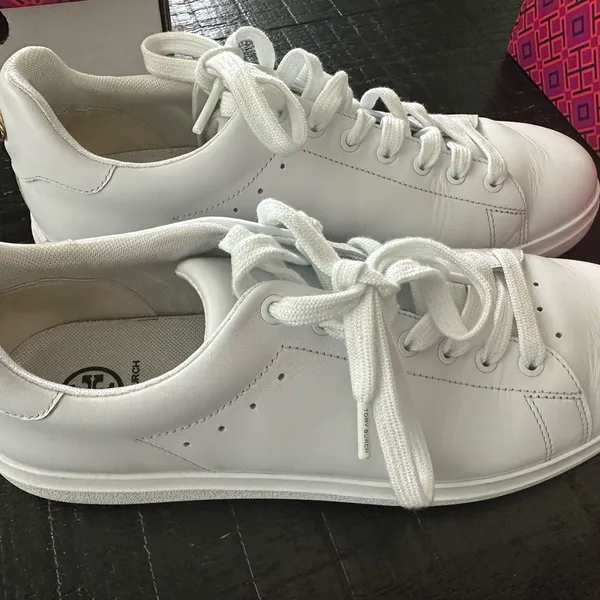 Tory Burch Howell Court Women's Sneakers Sz 9M White Leather Comfort Shoe Tennis - Image 6