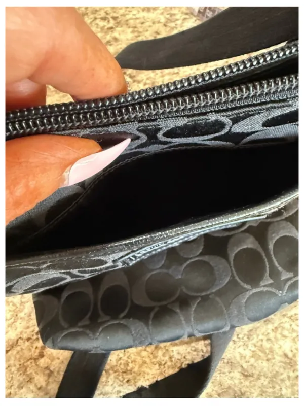 Coach Black Signature Crossbody with Jacquard Logo Patch - Image 7