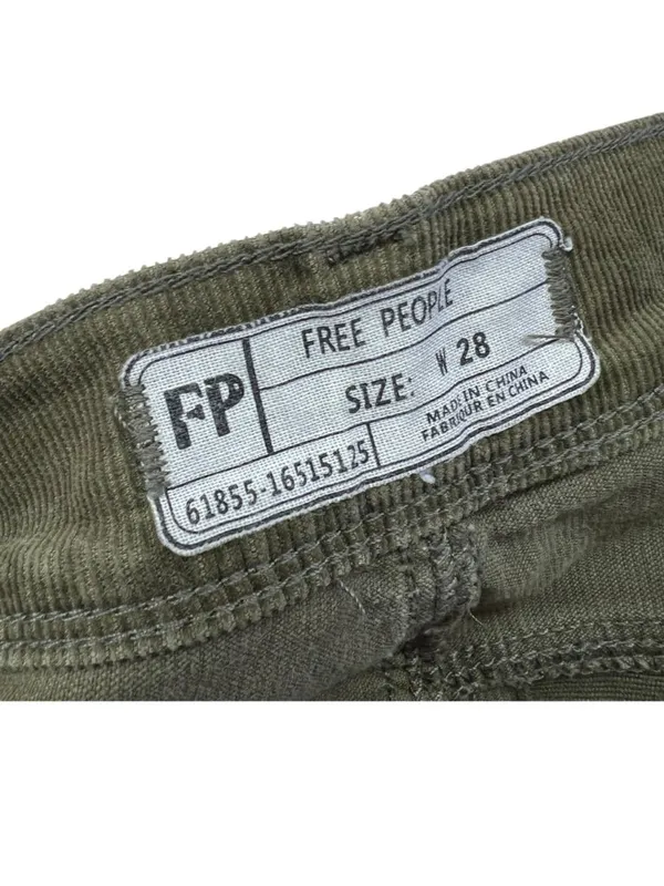 Free People Corduroy Pants Olive Green Size 28 Grunge Utilitarian Earthcore - Image 6