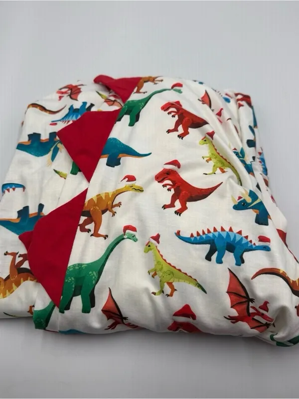 PatPat Women’s Christmas Dinosaur Hooded Onesie Pajamas – Size Medium - Image 6