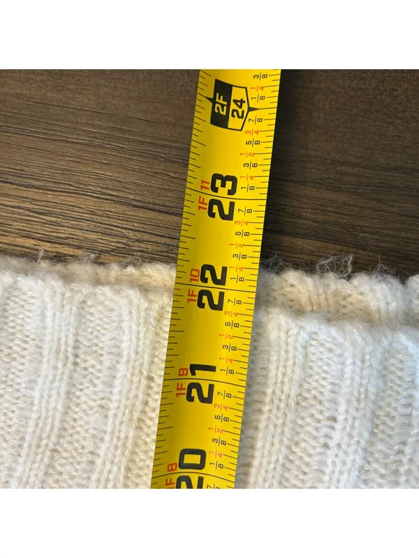 J.Crew Ivory Cable Knit Roll Neck Preppy Sweater Women’s S Cozy Cottagecore - Image 5