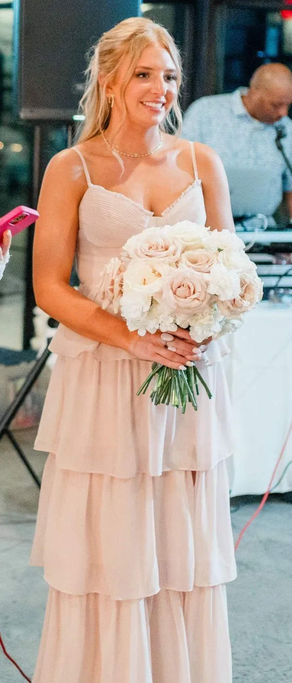 Birdy Grey pale Pink Chiffon Maxi Dress - Image 5