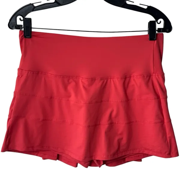 Unbranded Deep Coral Pleated Athletic Skort Tennis‎ Pickleball Work Out Gym 8 - Image 2