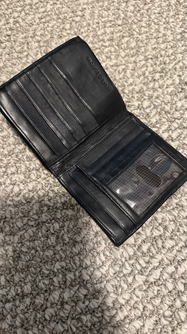Classic Black Leather Wallet - Image 2
