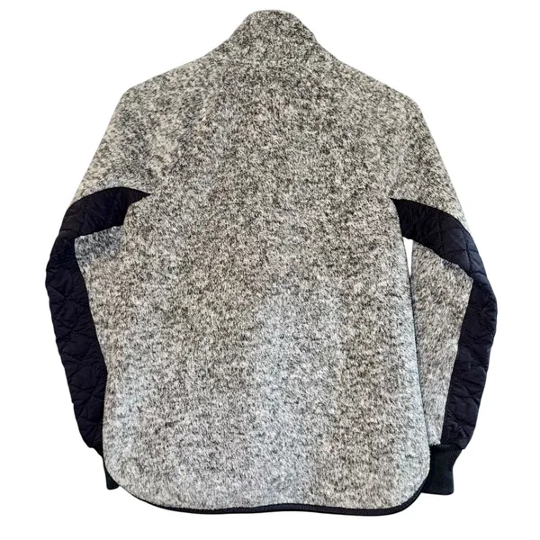 Abercrombie & Fitch Quilted Fleece Pullover Sweatshirt‎ Mock Neck XS Equestrian - Image 4