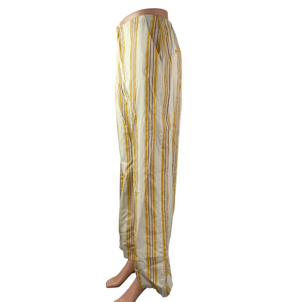 Abercrombie & Fitch Women's Stripe High Rise Palazzo Wide Leg Trousers Pants S - Image 3