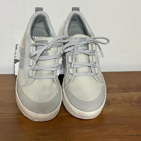 Sorel Out N About III Low Waterproof Sneakers Grey Sea Salt Womens‎ 6.5 - Image 3