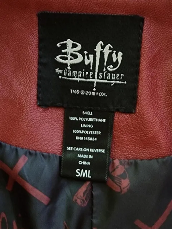 Women's Buffy the Vampire Burgundy Small Burgundy Coat - Image 3