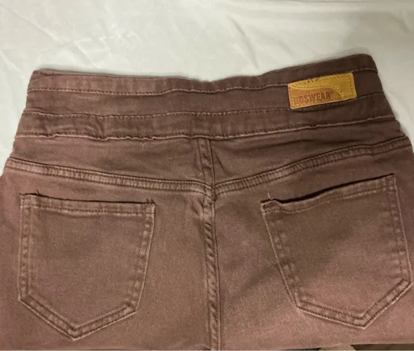 Roswear Wide Leg Pants Size M Brown High Waist - Image 4
