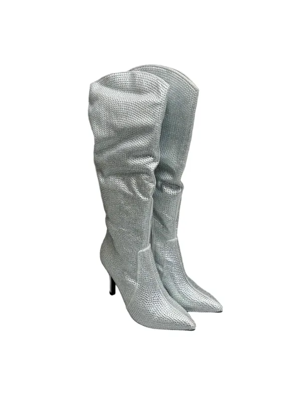 MIA Mackynzie Rhinestone Stiletto Boots Size 7.5 NIB - Image 3