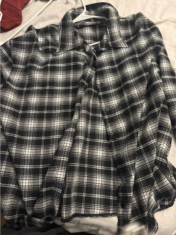 Shein Flannel Jacket Oversized Graphic - Image 2