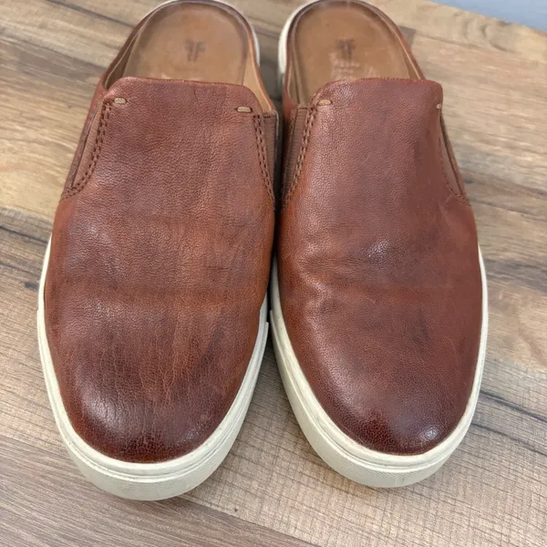 Frye Ivy Leather Slip On Mule Clog Cognac Brown Women’s - Image 4