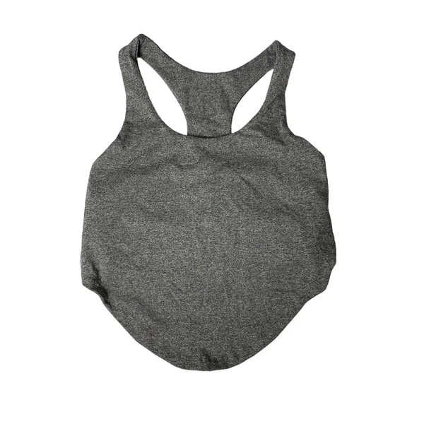 FIVE XS Gray Racerback Crop Tank Activewear Gym Yoga Fitness Top - Image 2