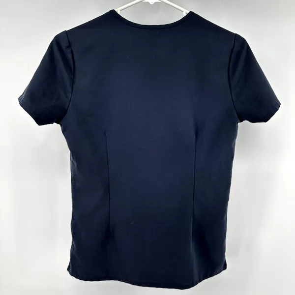 Figs Catarina Scrub Top Chest Pocket V-Neck Side Slits Charcoal Gray XXS - Image 5