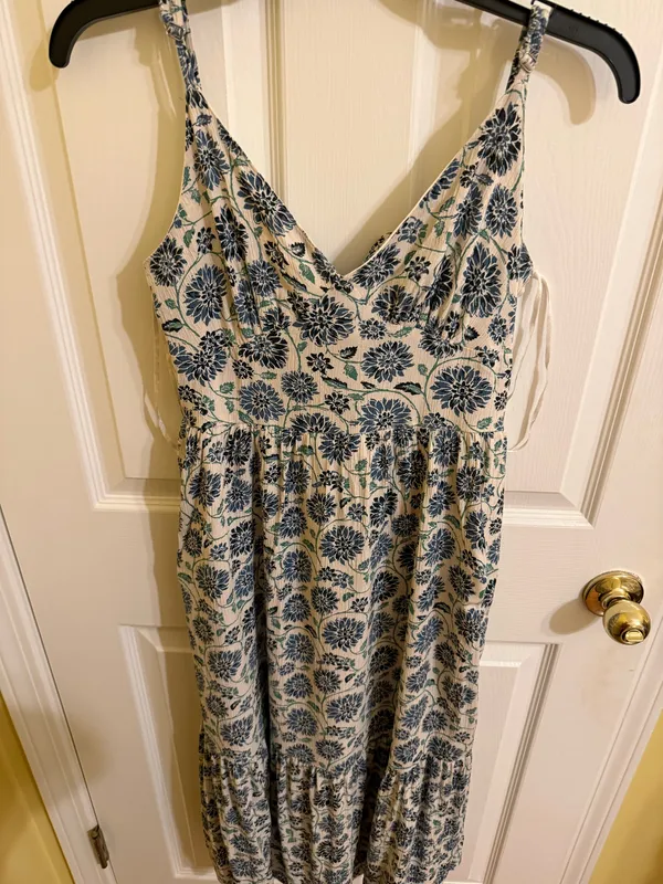 Floral Midi Dress Blue - Image 2