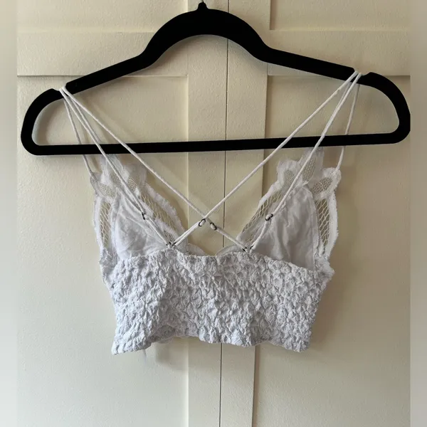 Free People FP One Intimately Adella Longline‎ Bralette White Size Small - Image 3