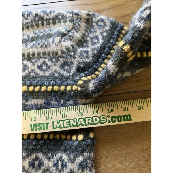American Eagle Women Size Medium‎ Fair Isle Nordic 100% Wool Long Sleeve Winter - Image 5