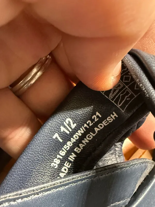 Marks‎ & Spencer Wide Fit Navy Blue Leather Sandals Twist Slingback Flat Comfort - Image 6